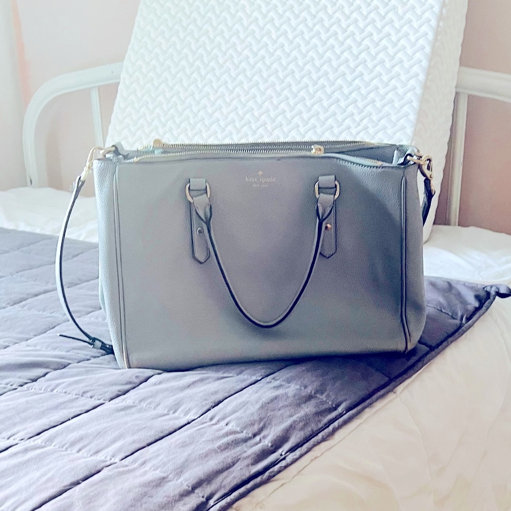 Kate Spade - New Mulberry Street Blue Leather Tote